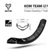 LLANTA ALU MTB WTB KOM TEAM i27 TCS 28A