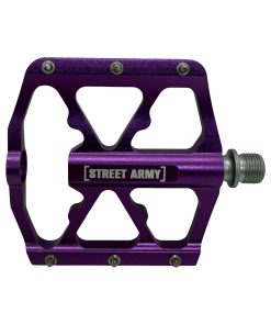 PAR DE PEDALES ALUMINIO 9/16 STREET ARMY 3 RULEMANES ANODIZADO VIOLETA