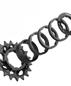 SET PIÑON 16T SINGLE SPEED CON SUPLEMENTOS NEGRO TANKE