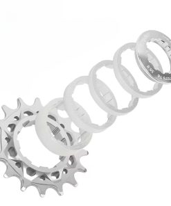 SET PIÑON 16T SINGLE SPEED CON SUPLEMENTOS ALUMINIO PULIDO TANKE